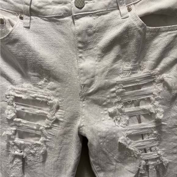 Guapi White Stacked Jeans Size 34 - Picture 14 of 16